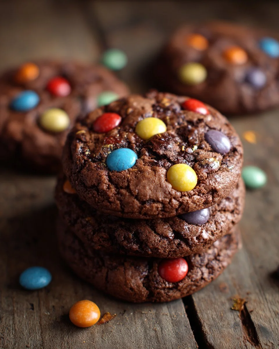 Fudgy Chocolate Sixlets Cookies