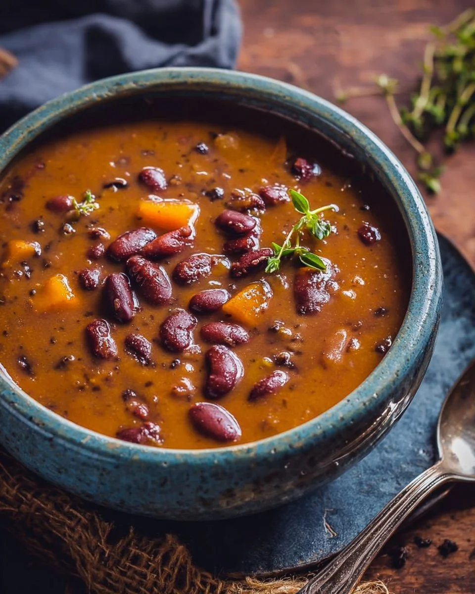 Cozy Authentic Vegan Jamaican Red Peas Soup