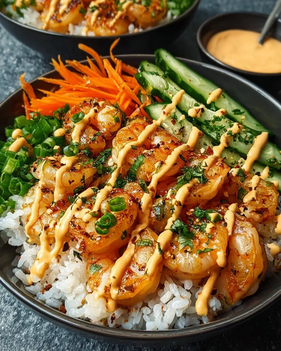 Easy Shrimp Rice Bowls With Spicy Mayo